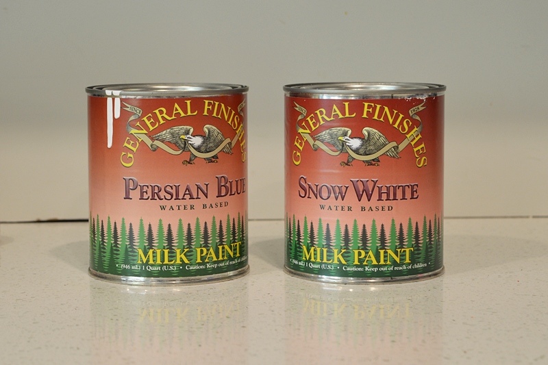 General finishes milk paint persian blue and snow white