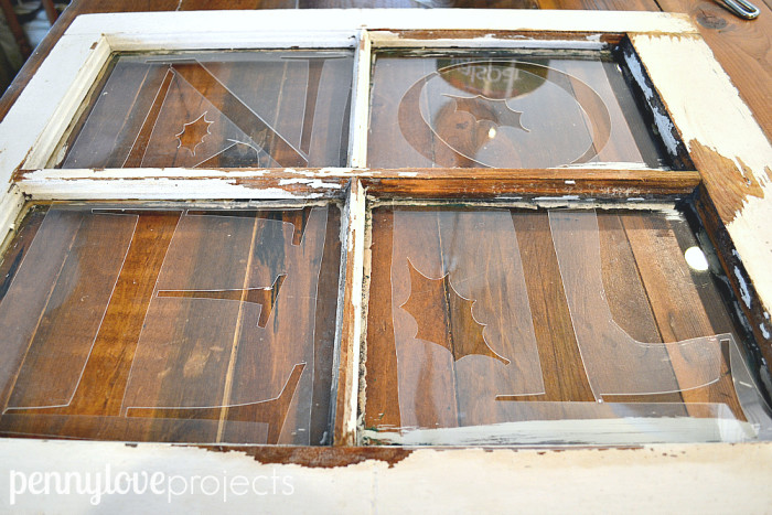 Applying the Stencil to the Window