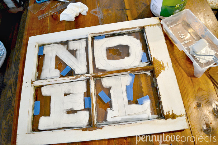 First Coat of Paint on the glass
