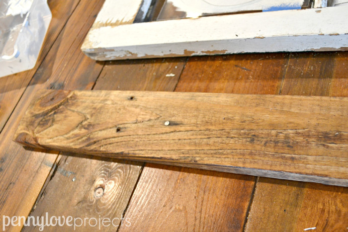Shelf stained with Minwax Early American