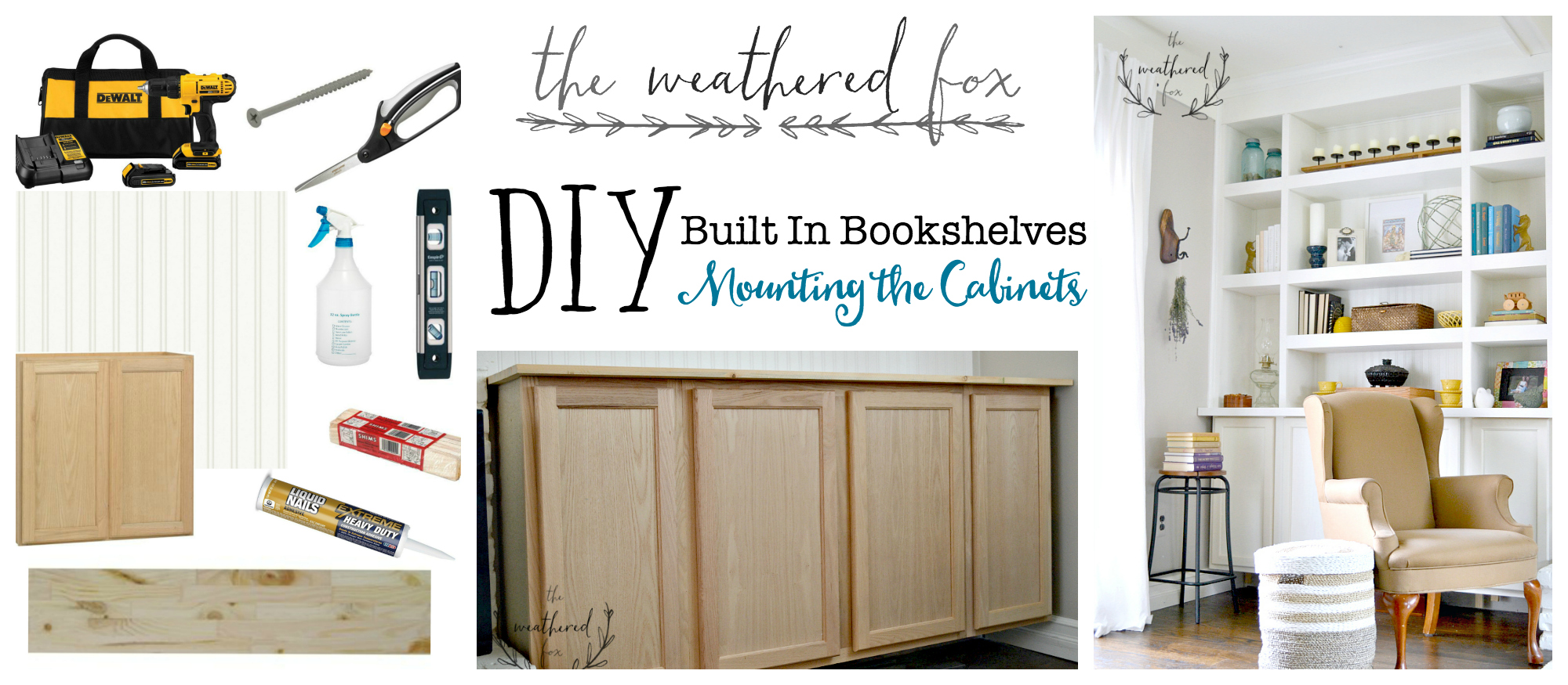 Built Ins Part One Mounting The Cabinets Weathered Fox Built Ins Diy Seriously The Easiest Tutorial I Have Found For In Bookshelves