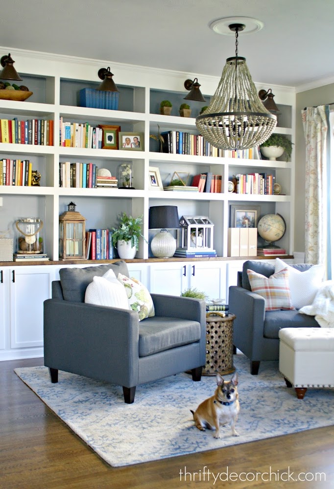 DIY Built In Shelves Library Cabinets 