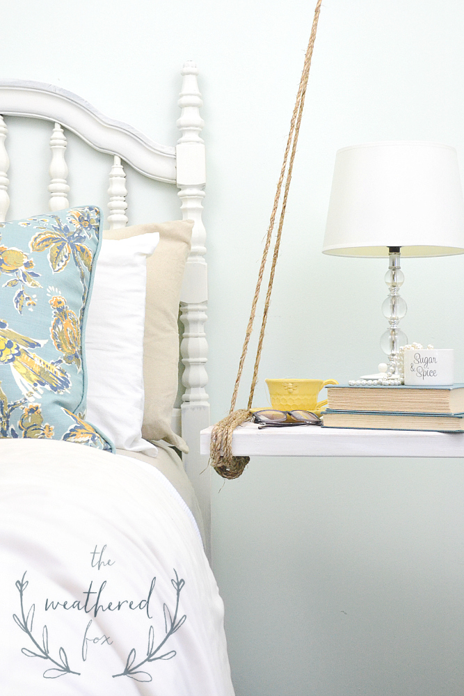 Hanging Nightstand DIY under $10