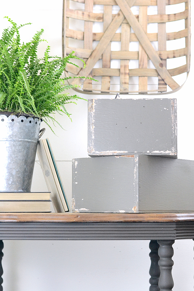 Gray side table