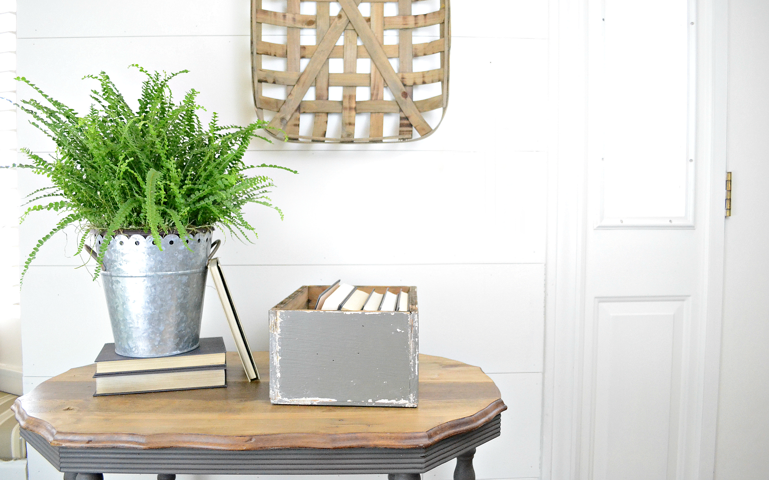 Rummage Redesign Gray Side Table