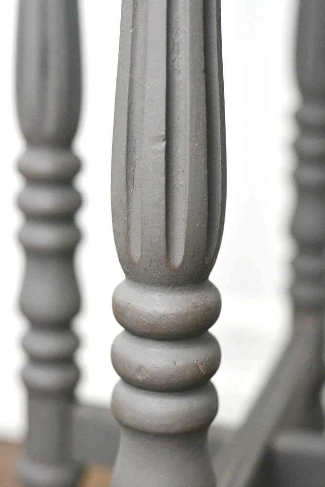 gray side table after dark wax