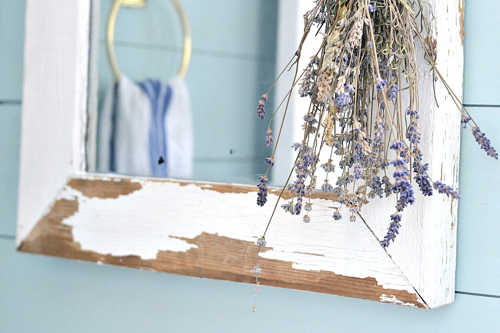 Farmhouse Mirror DIY. Turn a salvaged window into a farmhouse mirror in just a few easy steps! Find it on theweatheredfox.com