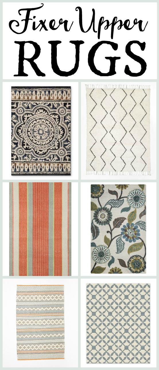 Fixer Upper Rugs. Where to buy farmhouse style rugs as seen in HGTV's Fixer Upper. Rugs for every style and budget!