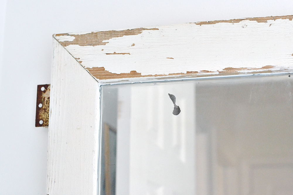 Salvaged window turned mirror. DIY Farmhouse Mirror Tutorial. Turn a salvaged window into a farmhouse mirror in just a few easy steps! Find it on theweatheredfox.com