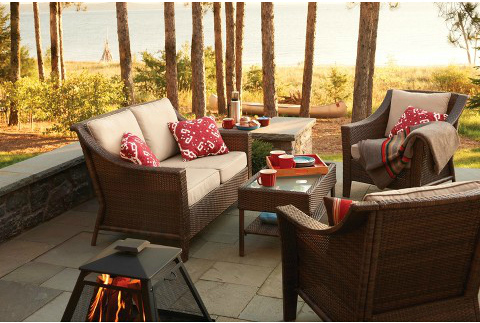 4 piece wicker outdoor furniture set