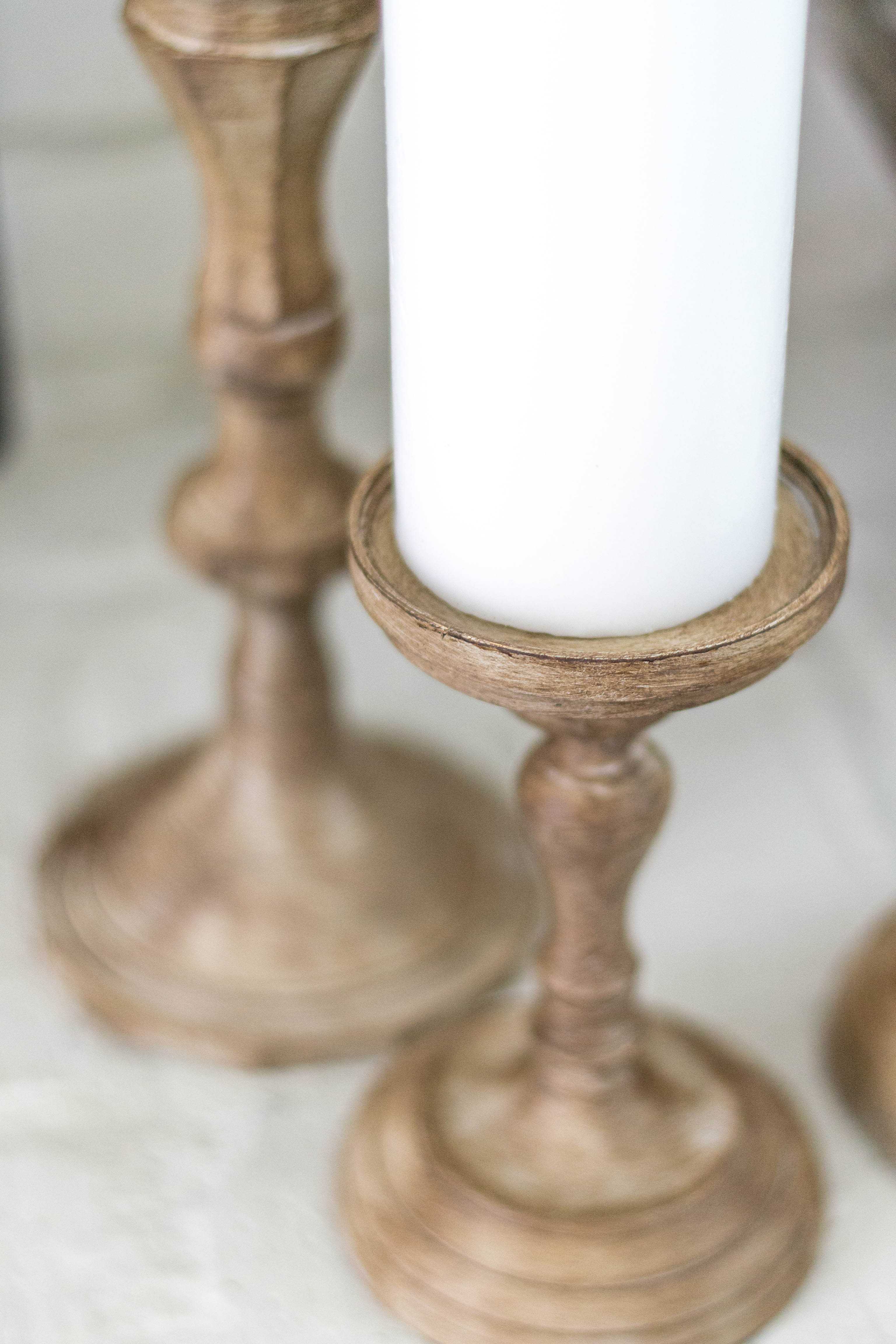 Would you believe these candle holders used to be brass? See how to refinish your outdated candlesticks in 5 minutes!