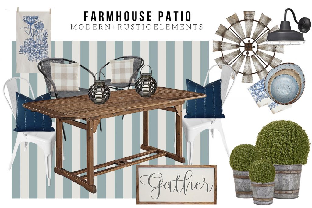 Farmhouse Patio Design Board, Mood Board