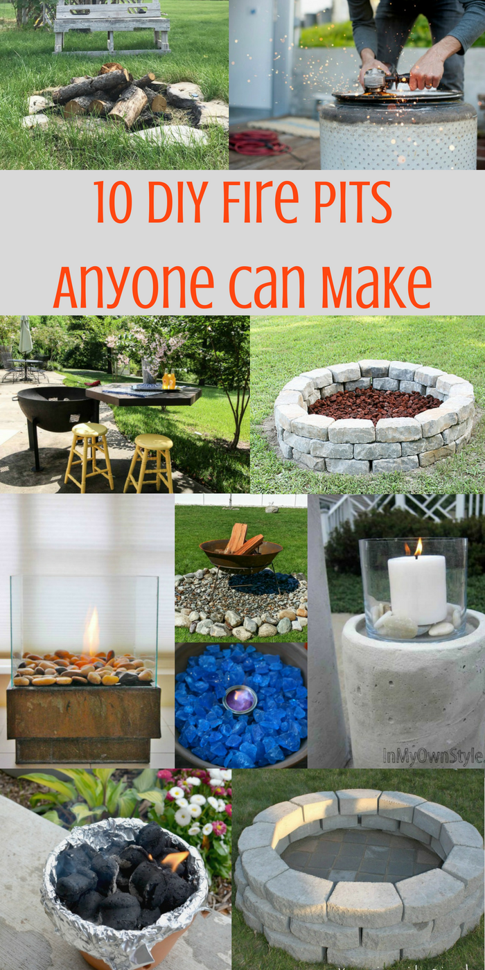 DIY Fire Pit Ideas Anyone Can Make. Get your backyard ready for summer with these easy fire pit ideas.