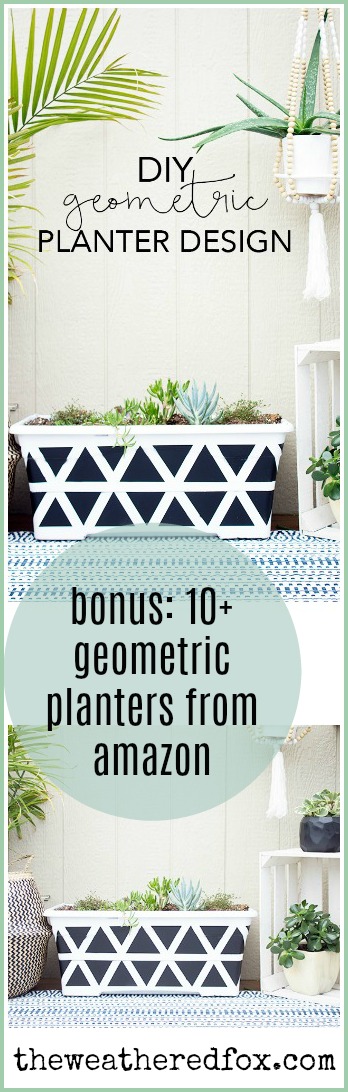 DIY Geometric Planter Design | My Breezy Room for The Weathered Fox