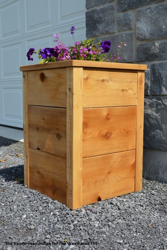 How To Build A Cedar Planter With Rough Cut Lumber The Weathered Fox