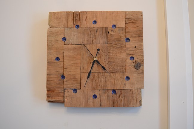 Barnboard Clock By The Vanderveen House