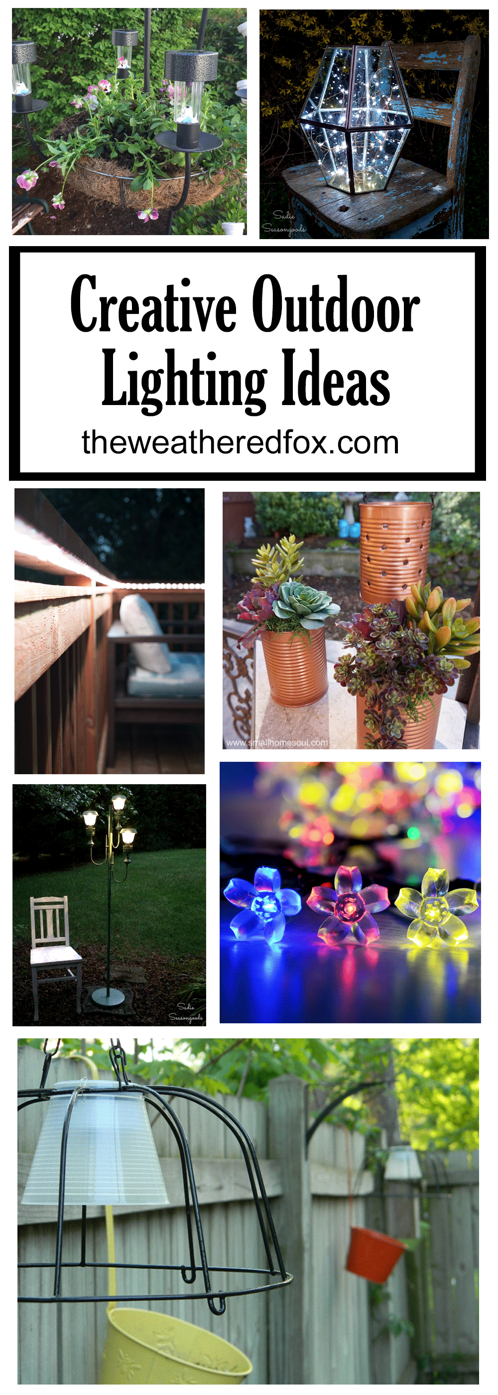 These 12 creative outdoor lighting ideas are sure to spark some inspiration into lighting up your own patio or deck! www.theweatheredfox.net