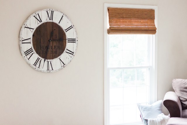 DIY Farmhouse Clock by Gather and Flourish