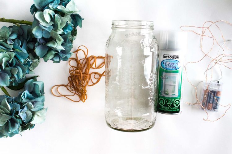 Materials needed for this upcycled summer centerpiece idea.