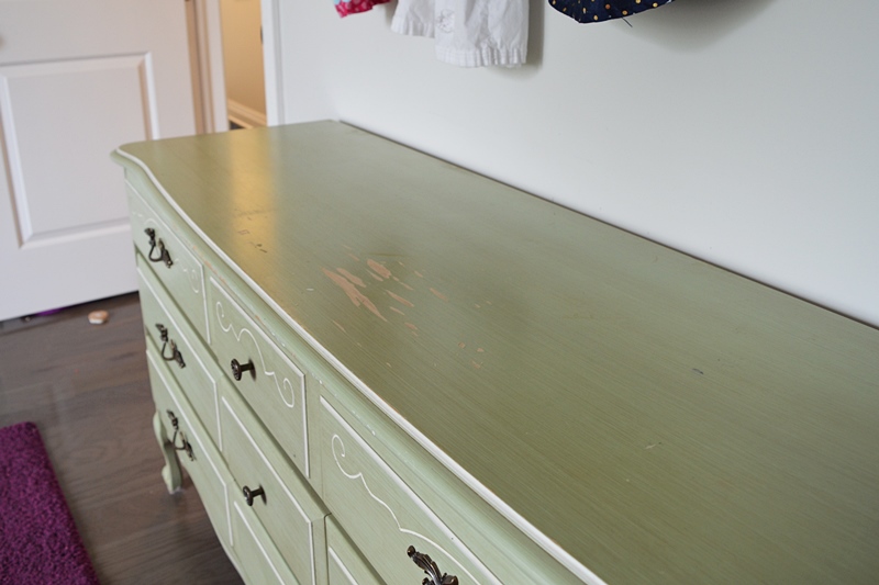 French provincial dresser makeover using general finishes milk paint