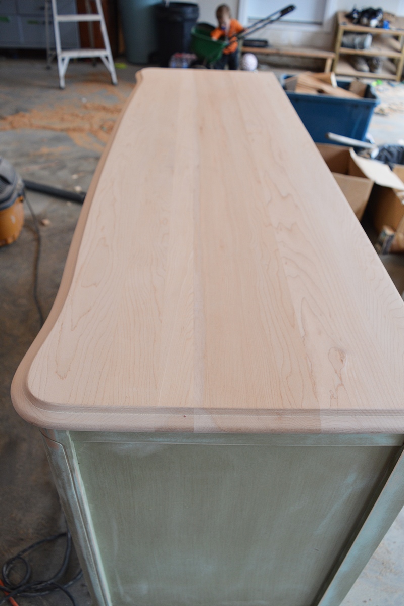 How to refinish a dresser top