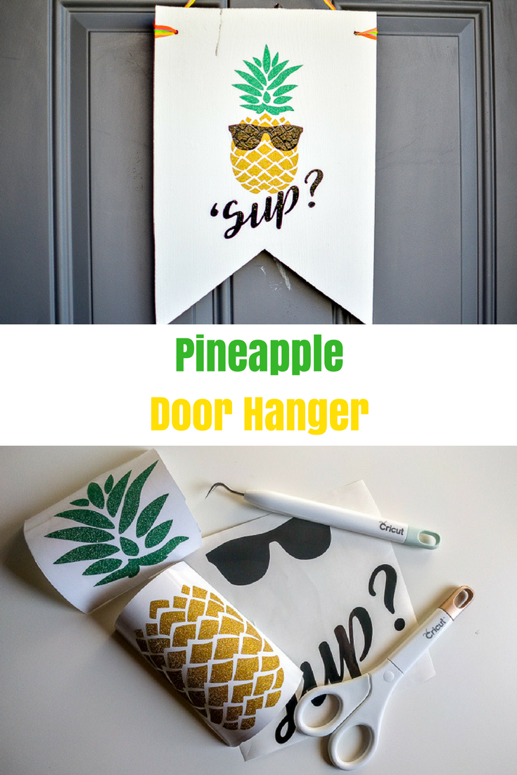 Pineapple Door Hanger: Create a fun summer time sign for your door in an afternoon with this DIY tutorial