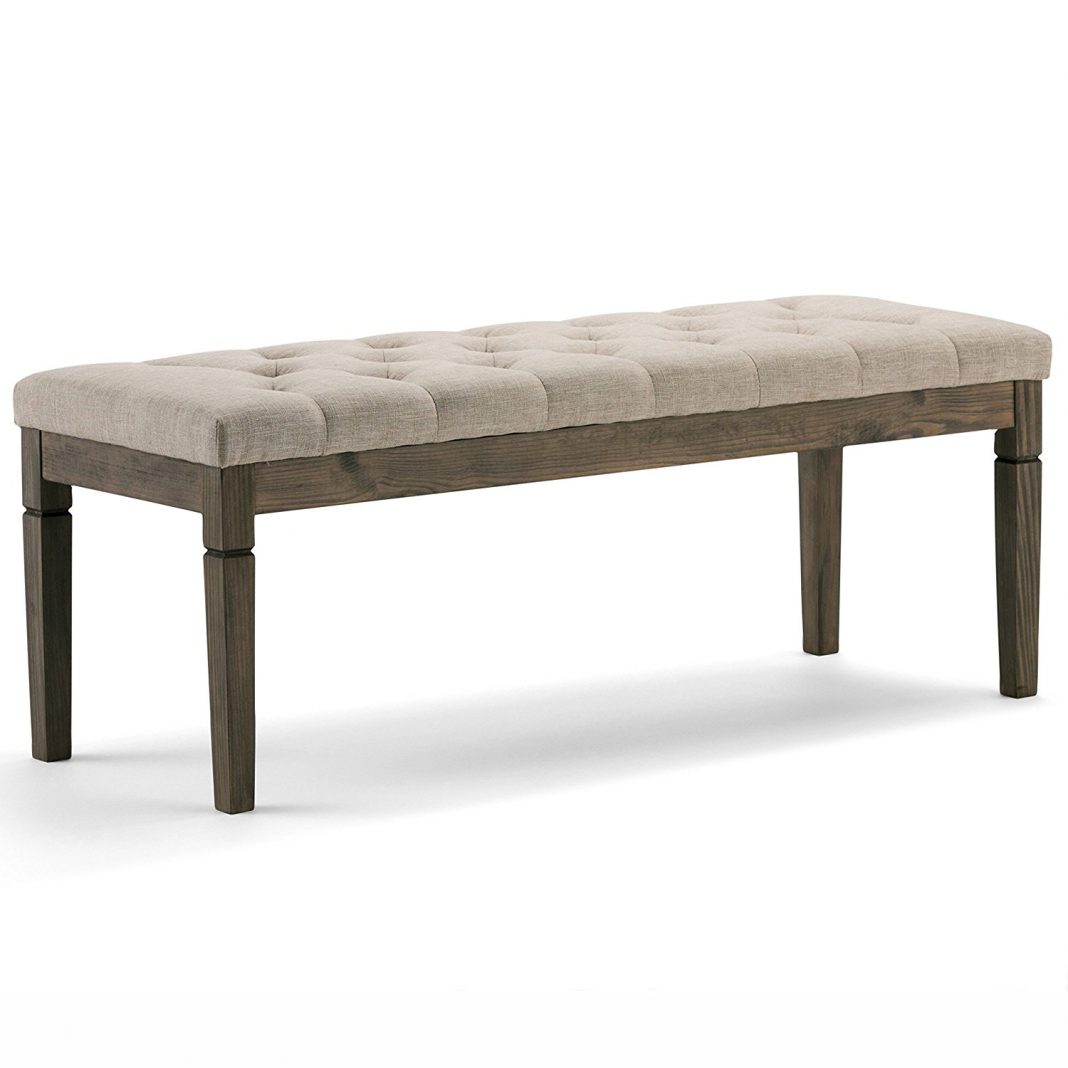 wood upholstered bench The Weathered Fox