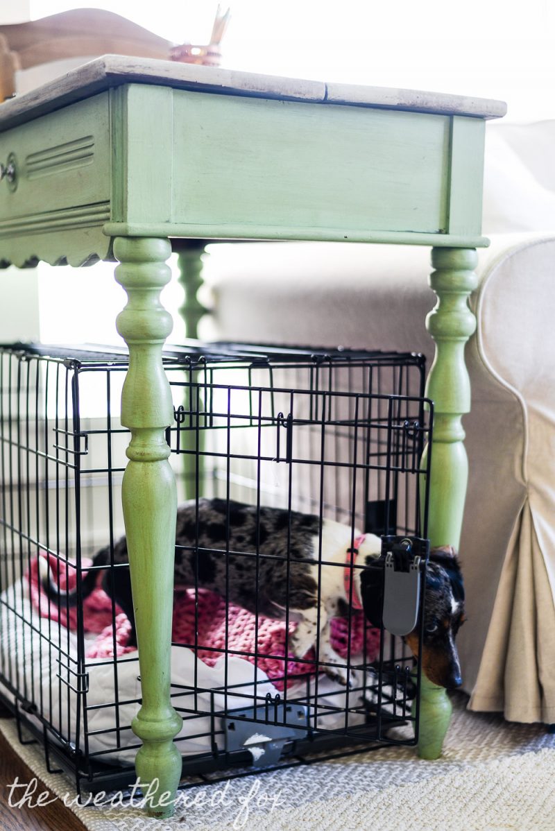 DIY Dog Crate Cover. Ten Minute Farmhouse Style Ikea Curtain Hack for