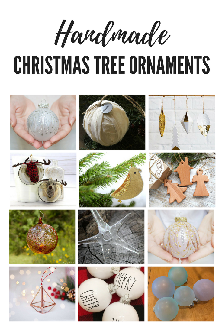 Handmade farmhouse Christmas tree ornaments