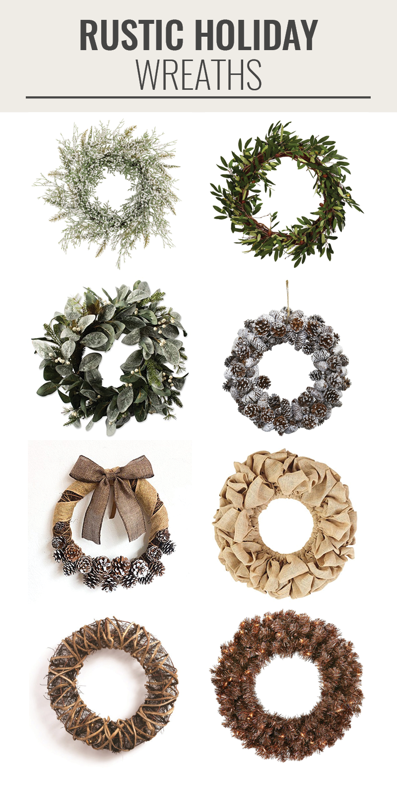 rustic holiday wreaths