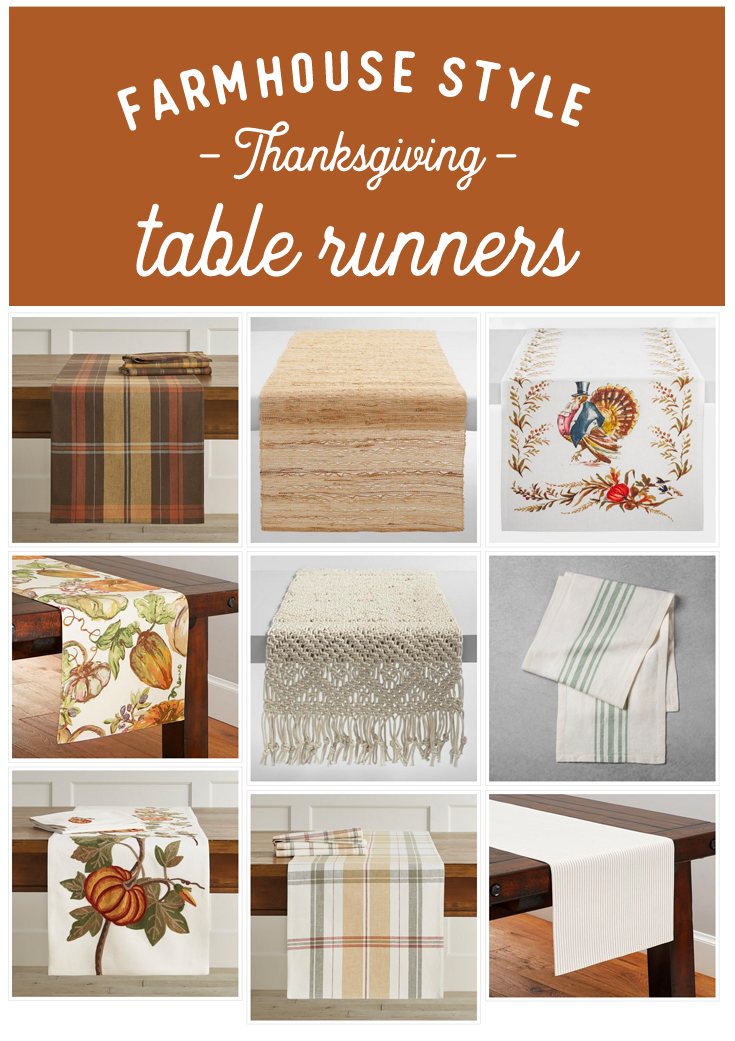 Farmhouse Style Thanksgiving Table Runners, hosting essentials, fall table runners, fall tablescape, thanksgiving table setting