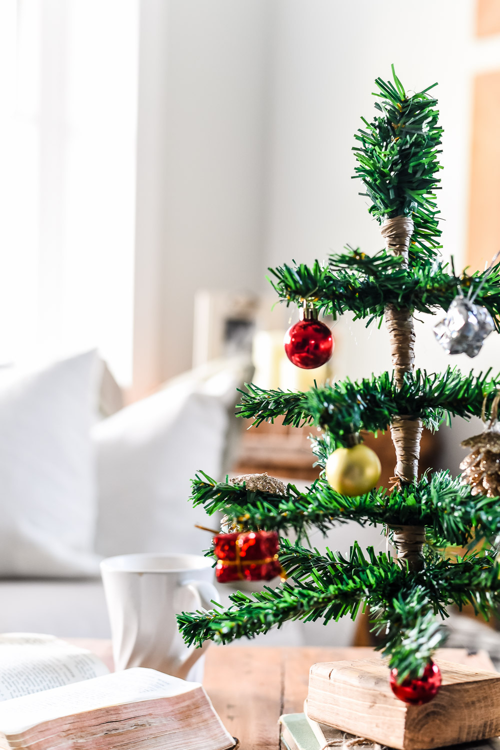 DIY Mini Tabletop Christmas Tree 9 The Weathered Fox