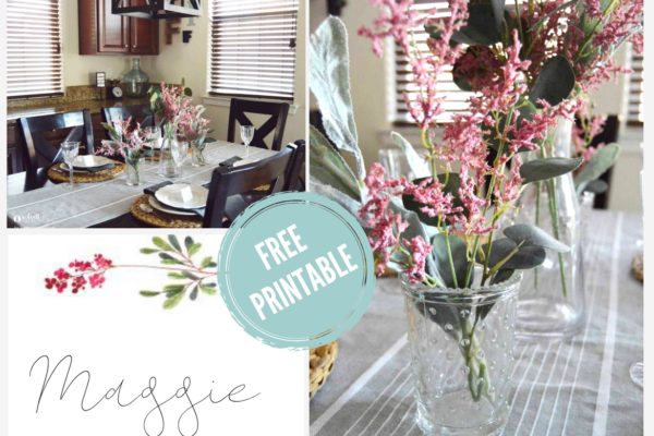 A simple and easy spring tablescape that will wow your guests