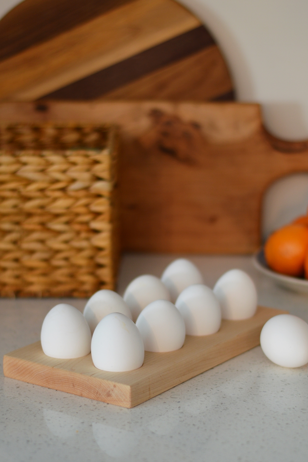 DIY fixer upper inspired wood egg holder