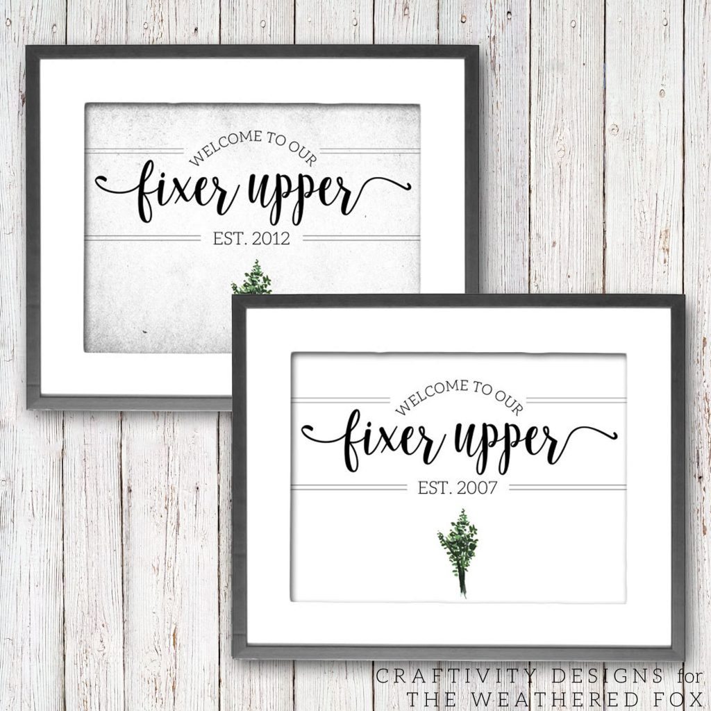 Welcome to Our Fixer Upper Free Printable Farmhouse Sign