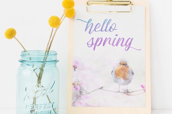 hello spring free printable