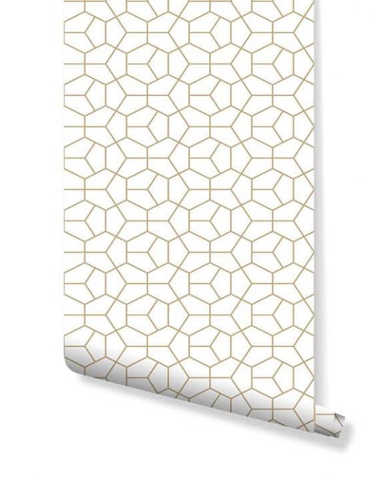 removable wallpaper gold geometric The Weathered Fox
